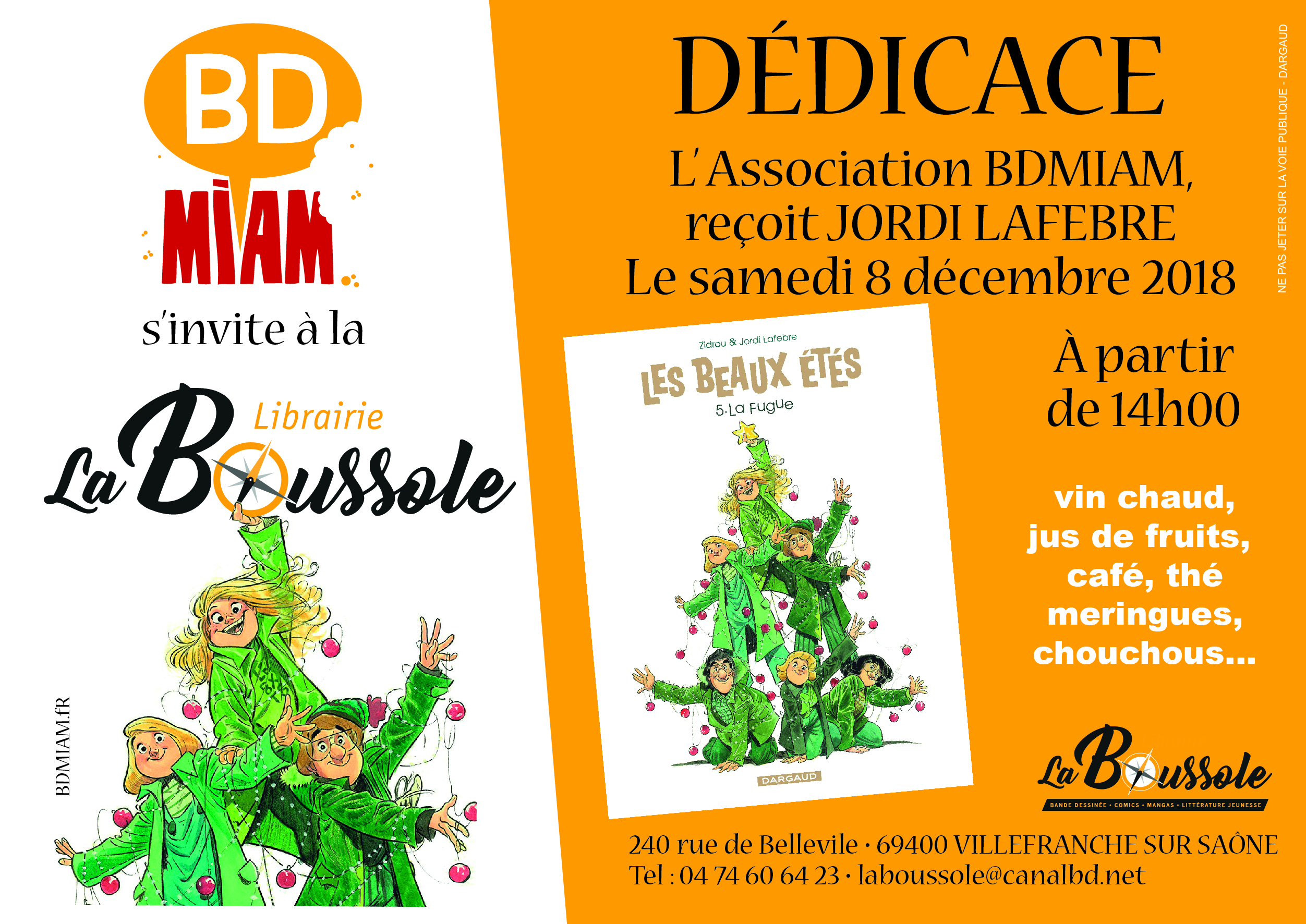 8 Décembre 2019 : Jordi Lafebre à La Boussole avec Bd Miam !